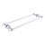 Allied Brass Pacific Beach Collection 24'' Back to Back Shower Door Towel Bar with Grooved Accents in Polished Chrome