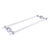 Allied Brass Pacific Beach Collection 24'' Back to Back Shower Door Towel Bar with Grooved Accents in Satin Chrome