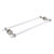 Allied Brass Pacific Beach Collection 24'' Back to Back Shower Door Towel Bar with Grooved Accents in Satin Nickel