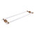 Allied Brass Pacific Beach Collection 30'' Back to Back Shower Door Towel Bar with Grooved Accents in Brushed Bronze