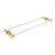 Allied Brass Pacific Beach Collection 30'' Back to Back Shower Door Towel Bar with Grooved Accents in Polished Brass
