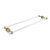 Allied Brass Pacific Beach Collection 30'' Back to Back Shower Door Towel Bar with Grooved Accents in Satin Brass