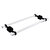 Allied Brass Pacific Beach Collection 18'' Back to Back Shower Door Towel Bar with Twisted Accents in Matte Black