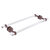 Allied Brass Pacific Beach Collection 18'' Back to Back Shower Door Towel Bar with Twisted Accents in Antique Copper