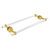 Allied Brass Pacific Beach Collection 18'' Back to Back Shower Door Towel Bar with Twisted Accents in Polished Brass