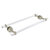 Allied Brass Pacific Beach Collection 18'' Back to Back Shower Door Towel Bar with Twisted Accents in Polished Nickel