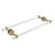 Allied Brass Pacific Beach Collection 18'' Back to Back Shower Door Towel Bar with Twisted Accents in Unlacquered Brass