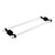 Allied Brass Pacific Beach Collection 24'' Back to Back Shower Door Towel Bar with Twisted Accents in Matte Black