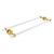 Allied Brass Pacific Beach Collection 24'' Back to Back Shower Door Towel Bar with Twisted Accents in Polished Brass