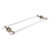 Allied Brass Pacific Beach Collection 24'' Back to Back Shower Door Towel Bar with Twisted Accents in Antique Pewter