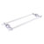 Allied Brass Pacific Beach Collection 24'' Back to Back Shower Door Towel Bar with Twisted Accents in Satin Chrome