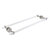 Allied Brass Pacific Beach Collection 24'' Back to Back Shower Door Towel Bar with Twisted Accents in Satin Nickel