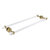 Allied Brass Pacific Beach Collection 24'' Back to Back Shower Door Towel Bar with Twisted Accents in Unlacquered Brass