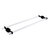 Allied Brass Pacific Beach Collection 30'' Back to Back Shower Door Towel Bar with Twisted Accents in Matte Black