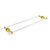 Allied Brass Pacific Beach Collection 30'' Back to Back Shower Door Towel Bar with Twisted Accents in Polished Brass