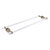 Allied Brass Pacific Beach Collection 30'' Back to Back Shower Door Towel Bar with Twisted Accents in Antique Pewter