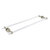 Allied Brass Pacific Beach Collection 30'' Back to Back Shower Door Towel Bar with Twisted Accents in Polished Nickel