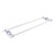 Allied Brass Pacific Beach Collection 30'' Back to Back Shower Door Towel Bar with Twisted Accents in Satin Chrome