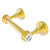 Allied Brass Pacific Grove Collection Two Post Toilet Paper Holder with Dotted Accents in Polished Brass