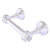 Allied Brass Pacific Grove Collection Two Post Toilet Paper Holder with Dotted Accents in Satin Chrome