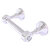 Allied Brass Pacific Grove Collection Two Post Toilet Paper Holder with Grooved Accents in Polished Chrome