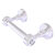 Allied Brass Pacific Grove Collection Two Post Toilet Paper Holder with Grooved Accents in Satin Chrome
