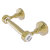 Allied Brass Pacific Grove Collection Two Post Toilet Paper Holder with Grooved Accents in Unlacquered Brass