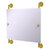 Allied Brass Prestige Regal Collection Landscape Rectangular Frameless Rail Mounted Mirror in Polished Brass