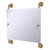 Allied Brass Prestige Regal Collection Landscape Rectangular Frameless Rail Mounted Mirror in Satin Brass