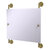 Allied Brass Prestige Regal Collection Landscape Rectangular Frameless Rail Mounted Mirror in Unlacquered Brass