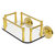 Allied Brass Prestige Regal Collection Wall Mounted Glass Guest Towel Tray in Polished Brass