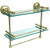 16'' Shelves with Satin Brass and Towel Bar