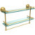 22'' Shelves with Polished Brass and Towel Bar