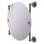 Allied Brass Que New Collection Round Frameless Rail Mounted Mirror in Antique Brass