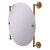 Allied Brass Que New Collection Round Frameless Rail Mounted Mirror in Brushed Bronze