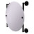 Allied Brass Que New Collection Round Frameless Rail Mounted Mirror in Matte Black