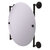 Allied Brass Que New Collection Round Frameless Rail Mounted Mirror in Oil Rubbed Bronze
