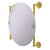 Allied Brass Que New Collection Round Frameless Rail Mounted Mirror in Polished Brass
