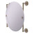 Allied Brass Que New Collection Round Frameless Rail Mounted Mirror in Antique Pewter