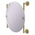 Allied Brass Que New Collection Round Frameless Rail Mounted Mirror in Satin Brass