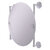 Allied Brass Que New Collection Round Frameless Rail Mounted Mirror in Satin Chrome