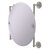 Allied Brass Que New Collection Round Frameless Rail Mounted Mirror in Satin Nickel