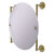 Allied Brass Que New Collection Round Frameless Rail Mounted Mirror in Unlacquered Brass