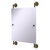 Allied Brass Que New Collection Rectangular Frameless Rail Mounted Mirror in Antique Brass