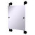 Allied Brass Que New Collection Rectangular Frameless Rail Mounted Mirror in Matte Black