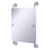 Allied Brass Que New Collection Rectangular Frameless Rail Mounted Mirror in Polished Chrome