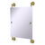 Allied Brass Que New Collection Rectangular Frameless Rail Mounted Mirror in Satin Brass