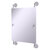 Allied Brass Que New Collection Rectangular Frameless Rail Mounted Mirror in Satin Chrome