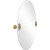 Oval Mirror with Polished Brass Hardware