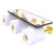 Allied Brass Waverly Place Collection Horizontal Reserve 3-Roll Toilet Paper Holder with Glass Shelf in Polished Brass